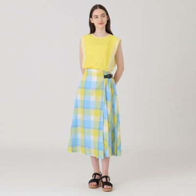 ブルーレーベルクレストブリッジロングスカート 一部店舗限定】クレストブリッジチェックロングフレアスカート