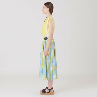 ミミブルーレーベルクレストブリッジ　ロングスカート　36サイズ クレストブリッジチェックカラミクロスロングスカート