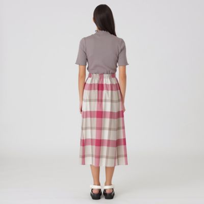 一部店舗限定】クレストブリッジチェックソフティーボイルフレア