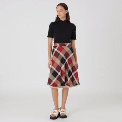 【一部店舗限定】スパンローン×クレストブリッジチェック３ＷＡＹスカート（５５Ｓ２３３４４＿＿）