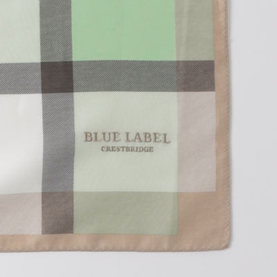 クレストブリッジチェックハンカチ（55U01319＿＿） | BLUE