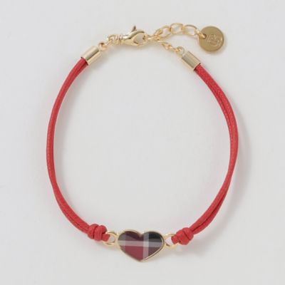 ＜BLUE LABEL CRESTBRIDGE (Women)＞クレストブリッジチェックハートコードブレスレット（５５Ｖ６９６５０＿＿）