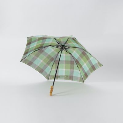 クレストブリッジチェックコットンリネン折り畳み傘（５５Ｗ０３５２６＿＿）