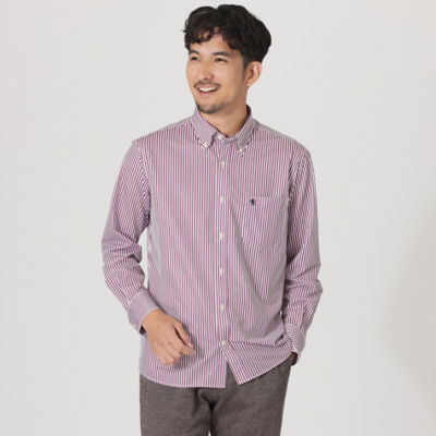 ＜THE SCOTCH HOUSE (Men)＞【イージーケア】Ａｄｊｕｓｔａｂｌｅ　Ｆｉｔ　ストライプシャツ（Ｆ１Ｍ０１２２８＿＿）