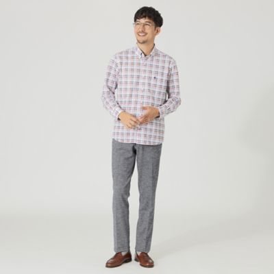 Ａｄｊｕｓｔａｂｌｅ　Ｆｉｔ　カラーチェックシャツ（Ｆ１Ｍ０１４７２＿＿）