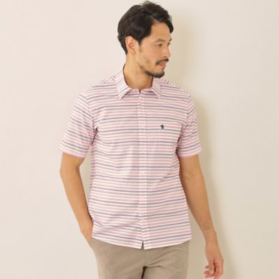 ＜THE SCOTCH HOUSE (Men)＞ホリゾンタルストライプシャツ（Ｆ１Ｍ５２１９９＿＿）