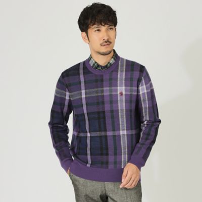 【家庭洗濯可能】「ＴＡＲＴＡＮ’ｓ」ジャカードクルーネックニット（Ｆ１Ｎ０１２２４＿＿）