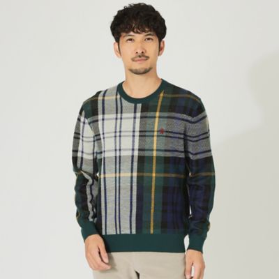 【家庭洗濯可能】「ＴＡＲＴＡＮ’ｓ」ジャカードクルーネックニット（Ｆ１Ｎ０１２２４＿＿）