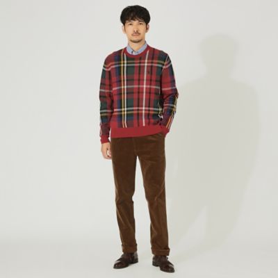 【家庭洗濯可能】「ＴＡＲＴＡＮ’ｓ」ジャカードクルーネックニット（Ｆ１Ｎ０１２２４＿＿）
