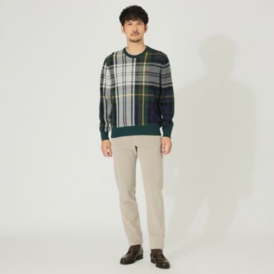 【家庭洗濯可能】「ＴＡＲＴＡＮ’ｓ」ジャカードクルーネックニット（Ｆ１Ｎ０１２２４＿＿）