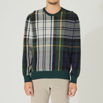 【家庭洗濯可能】「ＴＡＲＴＡＮ’ｓ」ジャカードクルーネックニット（Ｆ１Ｎ０１２２４＿＿）