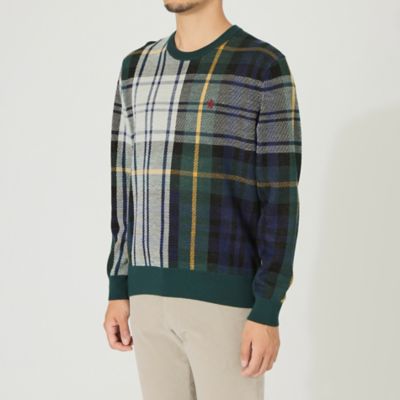 【家庭洗濯可能】「ＴＡＲＴＡＮ’ｓ」ジャカードクルーネックニット（Ｆ１Ｎ０１２２４＿＿）