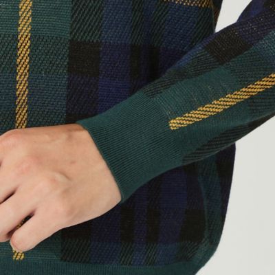 【家庭洗濯可能】「ＴＡＲＴＡＮ’ｓ」ジャカードクルーネックニット（Ｆ１Ｎ０１２２４＿＿）