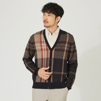 THE SCOTCH HOUSE (Men)/ザ・スコッチハウス 【サライ掲載】【家庭洗濯可能】「50th Anniversary TARTAN’s」ジャカードカーディガン(F1N09225__)