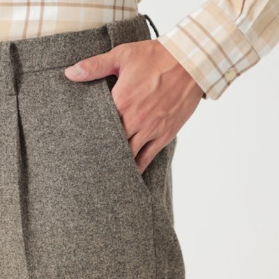 【Ａｄｊｕｓｔａｂｌｅ　Ｆｉｔ】ホームスパンライクトラウザーズ（Ｆ１Ｒ２３４０９＿＿）