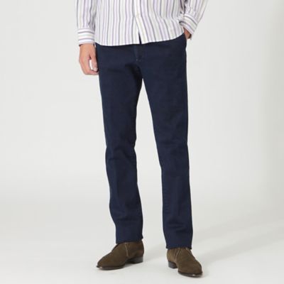 ＜THE SCOTCH HOUSE (Men)＞【Ａｄｊｕｓｔａｂｌｅ　Ｆｉｔ】【ウォッシャブル】裏起毛ストレッチデニムトラウザーズ（Ｆ１Ｒ２３４６２＿＿）