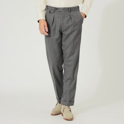 ＜THE SCOTCH HOUSE (Men)＞【サライ掲載】【Ａｄｊｕｓｔａｂｌｅ　Ｆｉｔ】５０ｔｈ　Ａｎｎｉｖｅｒｓａｒｙ　フランネルトラウザーズ（Ｆ１Ｒ２６２３７＿＿）