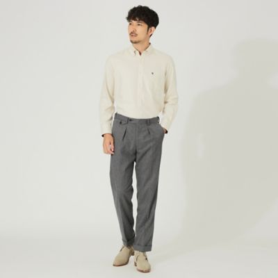 【サライ掲載】【Ａｄｊｕｓｔａｂｌｅ　Ｆｉｔ】５０ｔｈ　Ａｎｎｉｖｅｒｓａｒｙ　フランネルトラウザーズ（Ｆ１Ｒ２６２３７＿＿）