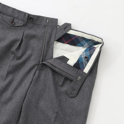 【サライ掲載】【Ａｄｊｕｓｔａｂｌｅ　Ｆｉｔ】５０ｔｈ　Ａｎｎｉｖｅｒｓａｒｙ　フランネルトラウザーズ（Ｆ１Ｒ２６２３７＿＿）