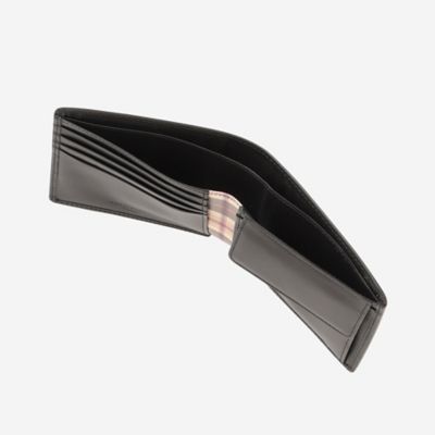 【ＷＥＢ限定】ソフト型押しレザー　　ハウスチェック二つ折り財布（Ｇ１２７７００２＿＿）