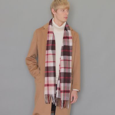 ＜MACKINTOSH LONDON (Men)＞ベビーカシミヤハウスチェックマフラー（Ｇ１７１０００３＿＿）