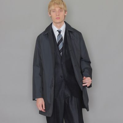 ＜MACKINTOSH LONDON (Men)＞【ＬＥＯＮ掲載】【ＤＵＮＦＯＲＤ　ＳＨＯＲＴ】【ＰｌｉｍａＬｏｆｔ】ポリエステルツイルステンカラーショートコート（Ｇ１Ａ６７２１５＿＿）