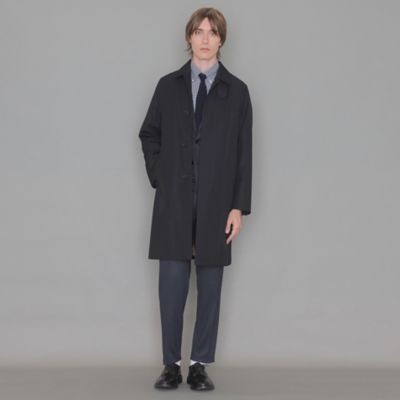 MACKINTOSHLONDON DUNKELDMLギャバジンステンカラーコート-