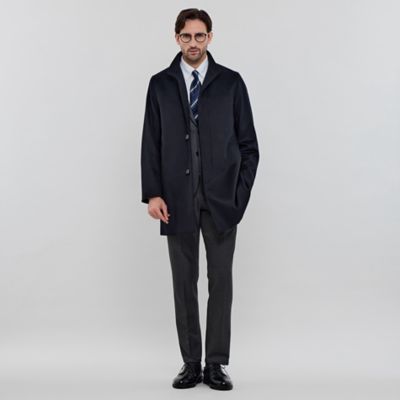 DUNFORD STAND COLLAR】ウールカシミヤビーバー