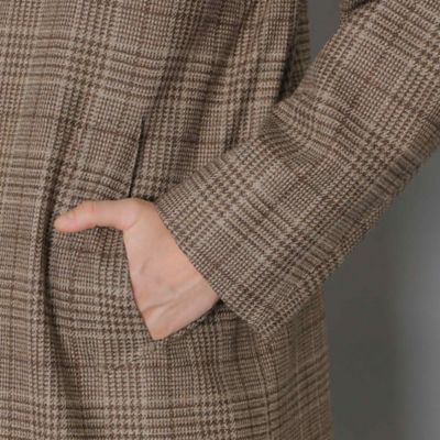 【ＤＵＮＦＯＲＤ】【Ｌｏｒｏ　Ｐｉａｎａ／ロロ・ピアーナ】グレンチェックウールステンカラーコート（Ｇ１Ｂ７１００４＿＿）