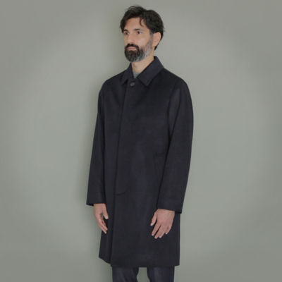 MACKINTOSH LONDON DUNFORD カシミヤ混コート ネイビー 定番スタイル 