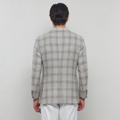【ＮＥＷ　ＢＲＩＤＧＥ】【Ｄｉ　Ｆａｂｉｏ／ディ・ファビオ】サマーツイードチェックジャケット（Ｇ１Ｄ１８５０１ＡＢ）