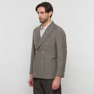 【ＤＯＲＭＥＵＩＬ／ドーメル】【ＳＵＰＥＲ　ＬＩＴＥ　ＴＯＮＩＫ】ダブルブレステッドグレンチェックブレザー（Ｇ１Ｅ１５０１１＿＿）