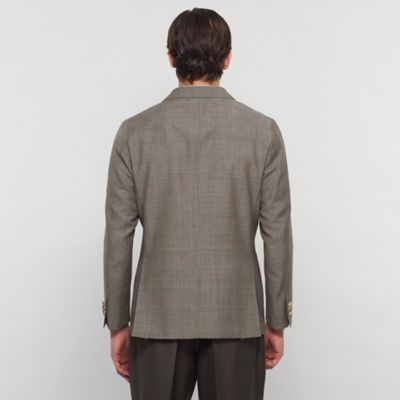 【ＤＯＲＭＥＵＩＬ／ドーメル】【ＳＵＰＥＲ　ＬＩＴＥ　ＴＯＮＩＫ】ダブルブレステッドグレンチェックブレザー（Ｇ１Ｅ１５０１１＿＿）