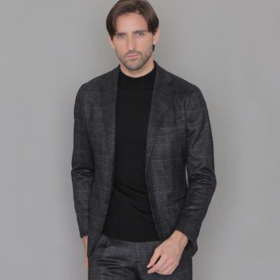 【ＬＥＯＮ掲載】【ＦＬＥＸ　ＪＥＲＳＥＹ】グレンチェックセットアップジャケット（Ｇ１Ｅ２２４０１ＬＬ）