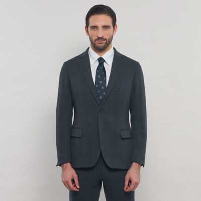 【ＦＬＥＸ　ＪＥＲＳＥＹ】コットンウールジャージーグレンチェックセットアップジャケット（Ｇ１Ｅ２２４１６＿＿）