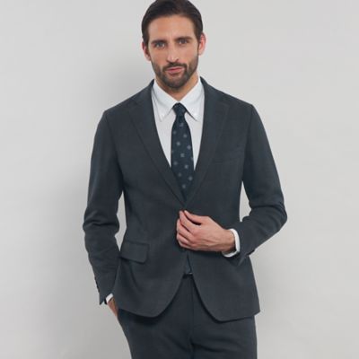 【ＦＬＥＸ　ＪＥＲＳＥＹ】コットンウールジャージーグレンチェックセットアップジャケット（Ｇ１Ｅ２２４１６ＬＬ）