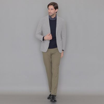 【ＦＬＥＸ　ＪＥＲＳＥＹ】【ＲＯＭＡ／ローマ】グレーメランジジャケット（Ｇ１Ｅ２６４０５ＬＬ）