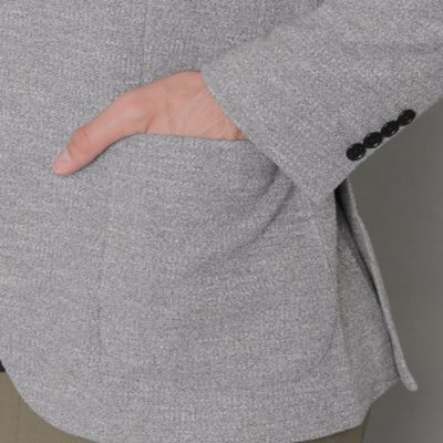 【ＦＬＥＸ　ＪＥＲＳＥＹ】【ＲＯＭＡ／ローマ】グレーメランジジャケット（Ｇ１Ｅ２６４０５ＬＬ）