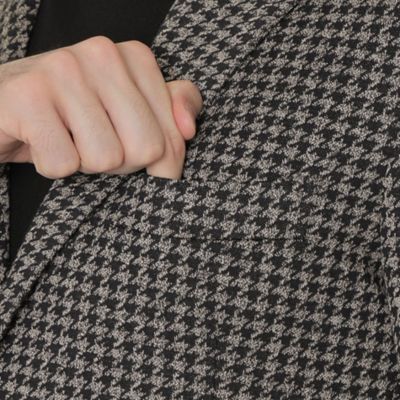 【ＦＬＥＸ　ＪＥＲＳＥＹ】【ＲＯＭＡ／ローマ】ハウンドトゥースジャケット（Ｇ１Ｅ２６４０６ＬＬ）