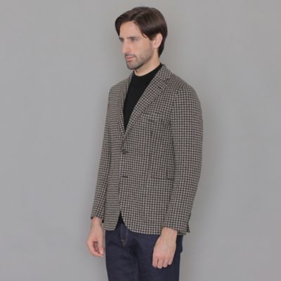 【ＦＬＥＸ　ＪＥＲＳＥＹ】【ＲＯＭＡ／ローマ】ハウンドトゥースジャケット（Ｇ１Ｅ２６４０６ＬＬ）