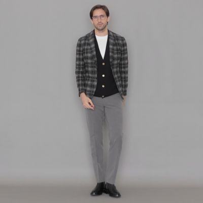 【ＬＥＯＮ掲載】【ＦＬＥＸ　ＪＥＲＳＥＹ】スライバーチェックジャケット（Ｇ１Ｅ２６４０８ＬＬ）