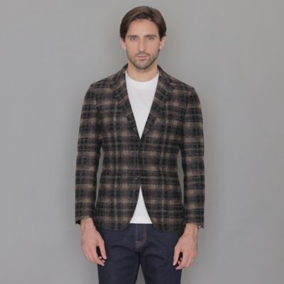 【ＬＥＯＮ掲載】【ＦＬＥＸ　ＪＥＲＳＥＹ】スライバーチェックジャケット（Ｇ１Ｅ２６４０８ＬＬ）