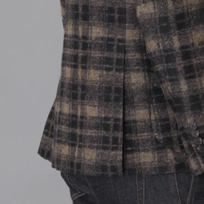 【ＬＥＯＮ掲載】【ＦＬＥＸ　ＪＥＲＳＥＹ】スライバーチェックジャケット（Ｇ１Ｅ２６４０８ＬＬ）