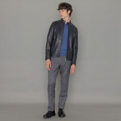 【Ｗｅａｔｈｅｒ　ｐｒｏｏｆｅｄ　Ｌｅａｔｈｅｒ】レザーシングルライダースジャケット（Ｇ１Ｆ０１００５＿＿）