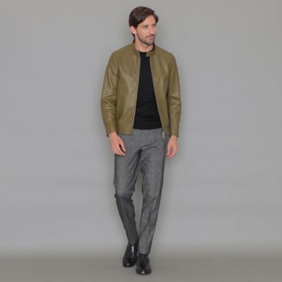 【Ｗｅａｔｈｅｒ　ｐｒｏｏｆｅｄ　Ｌｅａｔｈｅｒ】レザーシングルライダースジャケット（Ｇ１Ｆ０１００５＿＿）