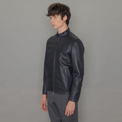 【Ｗｅａｔｈｅｒ　ｐｒｏｏｆｅｄ　Ｌｅａｔｈｅｒ】レザーシングルライダースジャケット（Ｇ１Ｆ０１００５＿＿）