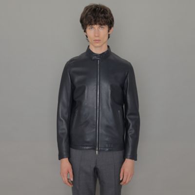 【Ｗｅａｔｈｅｒ　ｐｒｏｏｆｅｄ　Ｌｅａｔｈｅｒ】レザーシングルライダースジャケット（Ｇ１Ｆ０１００５＿＿）