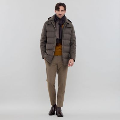 ELINGTON】ウールサキソニーフーデッドダウンアウター