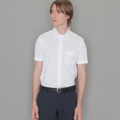 ＜MACKINTOSH LONDON (Men)＞【ＦＬＥＸ　ＪＥＲＳＥＹ】鹿の子無地ジャージ半袖シャツ（Ｇ１Ｌ８０１００＿＿）