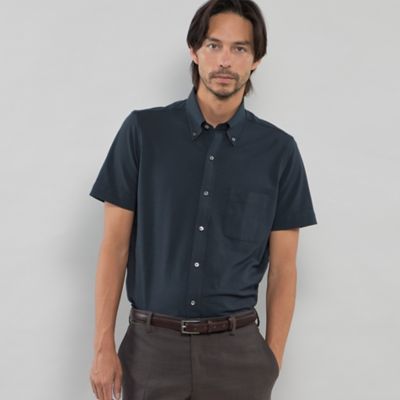 【ＦＬＥＸ　ＪＥＲＳＥＹ】シアサッカーストライプジャージー半袖シャツ（Ｇ１Ｌ８３５０３＿＿）